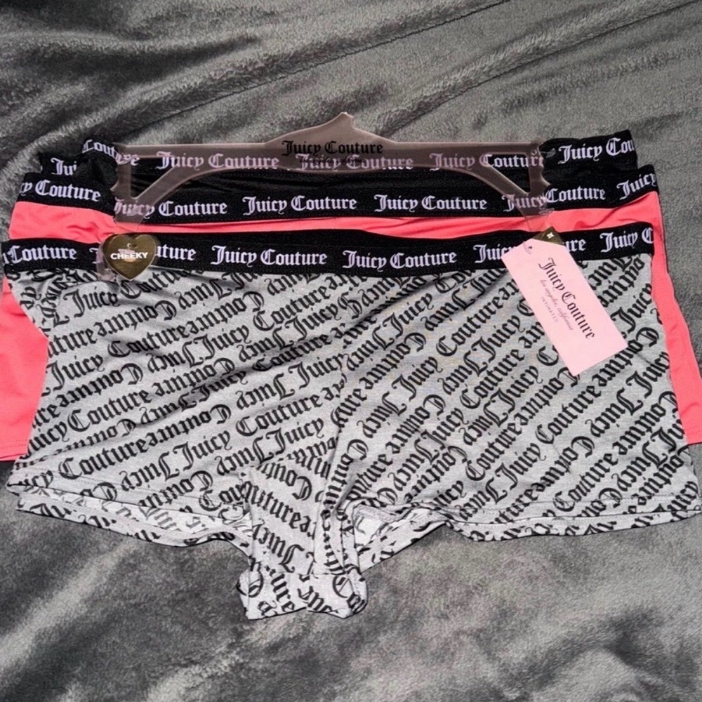 Juicy Couture boyshort panties ! 1X ! NWT! 1 Set of 3 pairs!